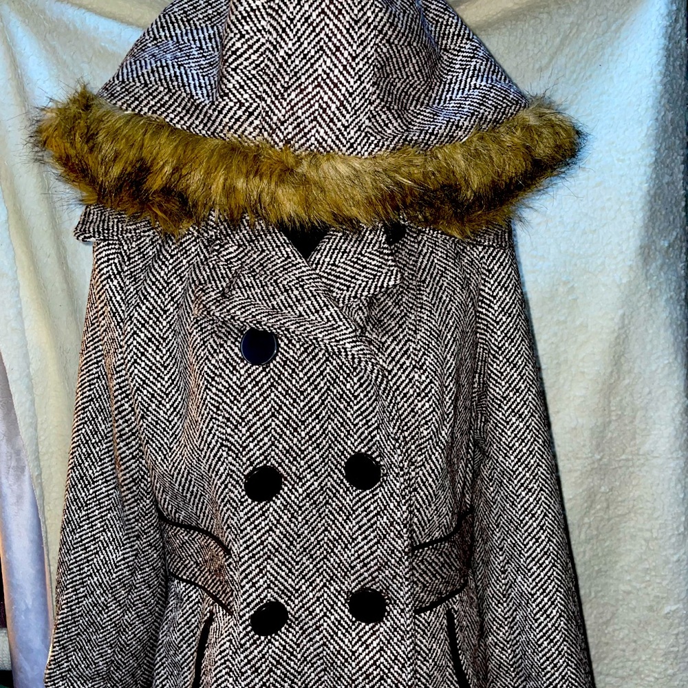 Ci sono xl pea coat with detachable hood